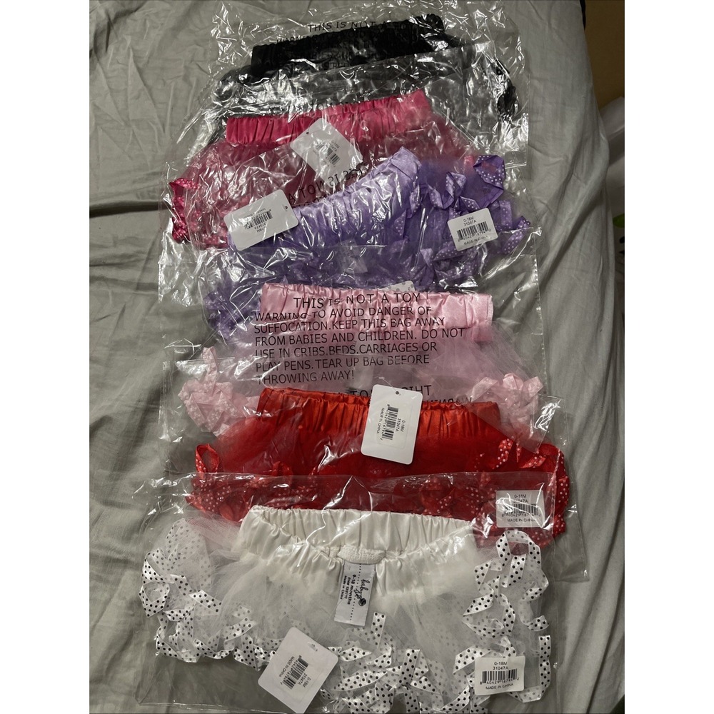 Lot of 6 Assorted Tutus for Baby 0-18 Months Various Colors